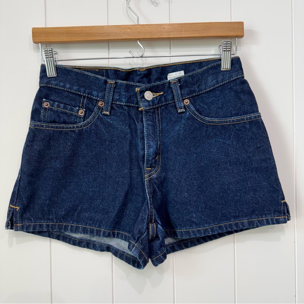 Levi's VTG Y2K Mid Rise Hemmed w/ Slits Jean Shorts Classic Vintage Size 3 27